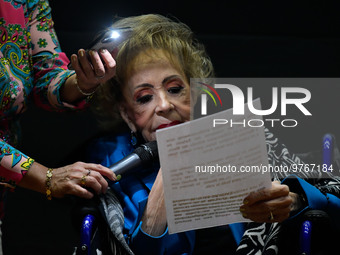 March 17, 2023 in Toluca , Mexico : Silvia Pinal, first Mexican actress, during the presentation of the 'Silvia Pinal in the cinema of Luis...