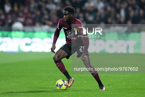 Boulaye Dia of US Salernitana during the Serie A match between US Salernitana and Bologna FC at Stadio Arechi, Salerno, Italy on March 18, 2...