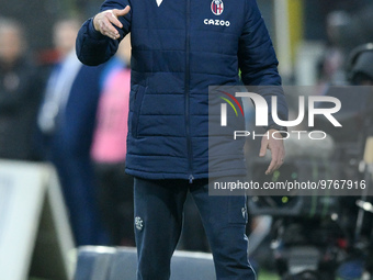 Thiago Motta manager of Bologna FC looks on during the Serie A match between US Salernitana and Bologna FC at Stadio Arechi, Salerno, Italy...