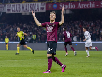 Krzysztof Piatek of US Salernitana looks dejected during the Serie A match between US Salernitana and Bologna FC at Stadio Arechi, Salerno,...