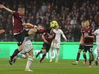 Lewis Ferguson of Bologna FC  scoring a goal of 1-1 during the Serie A match between US Salernitana 1919 v Bologna FC  at Stadio Arechi   (