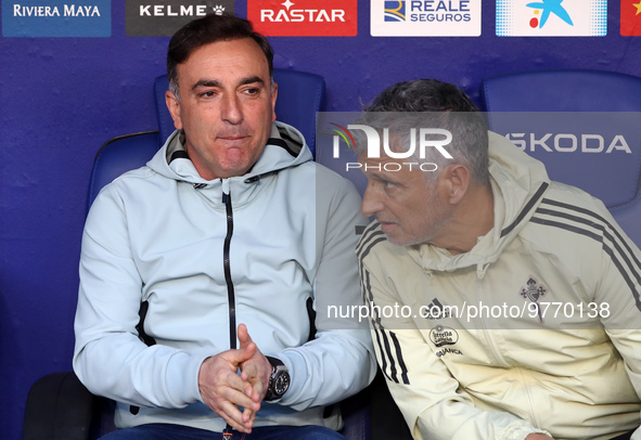 Carlos Carvalhal during the match between RCD Espanyol and Real Club Celta de Vigo, corresponding to the week 26 of the Liga Santander, play...