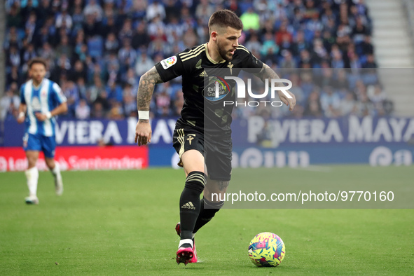 Carles Perez during the match between RCD Espanyol and Real Club Celta de Vigo, corresponding to the week 26 of the Liga Santander, played a...