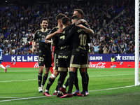 Iago Aspas goal celebration during the match between RCD Espanyol and Real Club Celta de Vigo, corresponding to the week 26 of the Liga Sant...