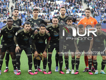 Celta team during the match between RCD Espanyol and Real Club Celta de Vigo, corresponding to the week 26 of the Liga Santander, played at...