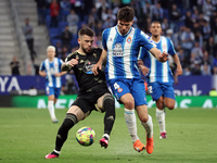 Leandro Cabrera and Carles Perez during the match between RCD Espanyol and Real Club Celta de Vigo, corresponding to the week 26 of the Liga...