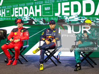 Press conference: LECLERC Charles (mco), Scuderia Ferrari SF-23, PEREZ Sergio (mex), Red Bull Racing RB19, ALONSO Fernando (spa), Aston Mart...
