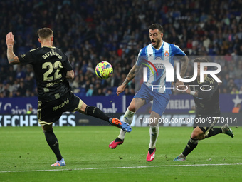 Joselu during the match between RCD Espanyol and Real Club Celta de Vigo, corresponding to the week 26 of the Liga Santander, played at the...