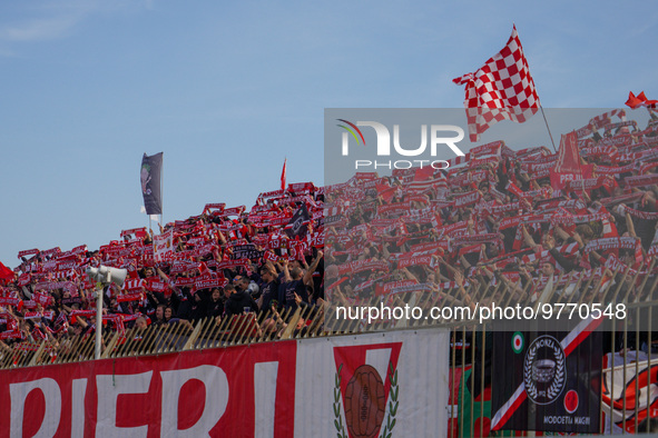 Team of AC Monza supporters during AC Monza against US Cremonese, Serie A, at U-Power Stadium in Monza on March, 18th 2023. 