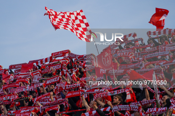 Team of AC Monza fans during AC Monza against US Cremonese, Serie A, at U-Power Stadium in Monza on March, 18th 2023. 