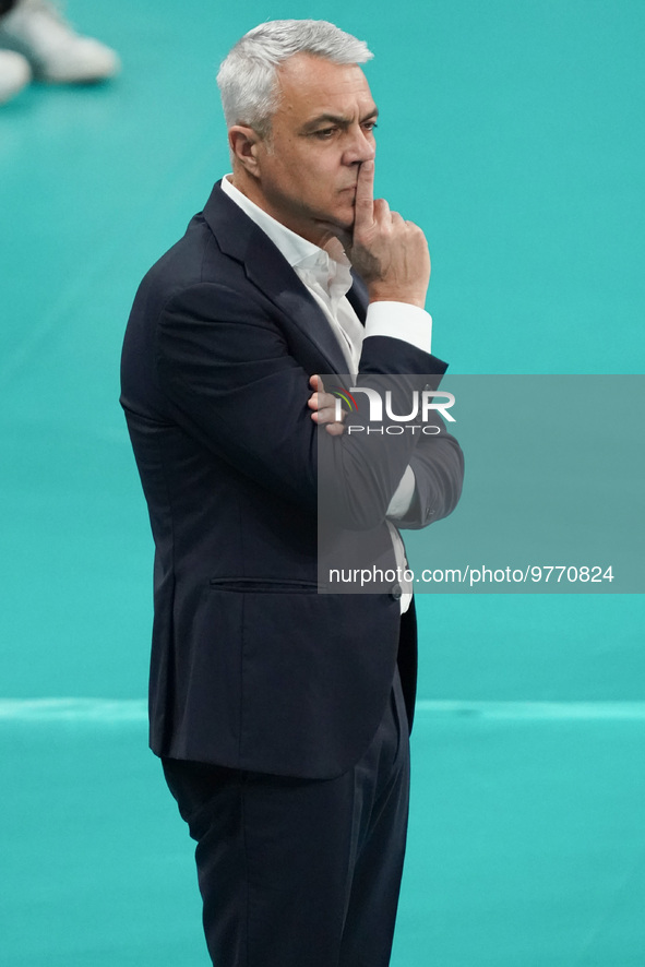 anastasi andrea (coach sir safety susa perugia) during the Volleyball Italian Serie A Men Superleague Championship Play Off - Sir Safety Sus...
