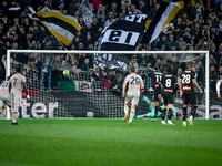 Milan's Zlatan Ibrahimovic scores a goal on penalty during the italian soccer Serie A match Udinese Calcio vs AC Milan on March 18, 2023 at...