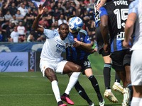 Simeon Tochukwu  Nwankwo (Benevento) and Federico Barba (Pisa) fught fir the ball during the Italian soccer Serie B match AC Pisa vs Beneven...