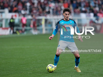 Eljif Elmas during Serie A match between Torino v Napoli in Turin, on March 19, 2023  (