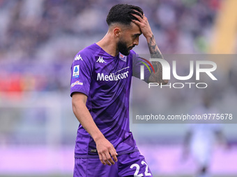 Nicolas Gonzalez (ACF Fiorentina) reacts during the italian soccer Serie A match CF Fiorentina vs US Lecce on March 19, 2023 at the Artemio...