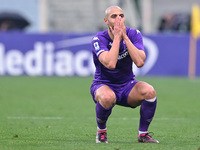 Sofyan Amrabat (ACF Fiorentina) reacts during the italian soccer Serie A match CF Fiorentina vs US Lecce on March 19, 2023 at the Artemio Fr...