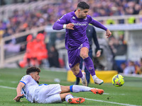 Riccardo Sottil (ACF Fiorentina) and Valentin Gendrey (US Lecce) during the italian soccer Serie A match CF Fiorentina vs US Lecce on March...