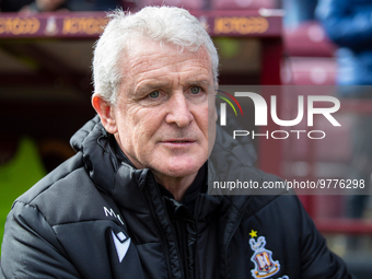 Bradford City manager Mark Hughes during the Sky Bet League 2 match between Bradford City and Hartlepool United at the University of Bradfor...