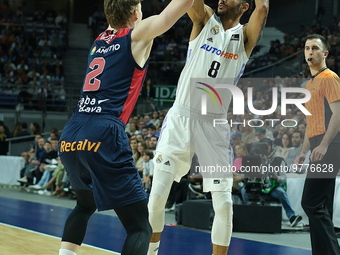 Adam Hanga  of Real Madrid during the 2022/2023 ACB League match between Real Madrid and Cazoo Baskonia Vitoria Gasteiz at Wizink Center on...
