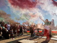 Members of the DC-area Iranian-American community release smoke to celebrate Nowruz on the National Mall. The holiday has its roots in Zoroa...