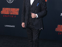Japanese actor and martial artist Hiroyuki Sanada arrives at the Los Angeles Premiere Of Lionsgate's 'John Wick: Chapter 4' held at the TCL...