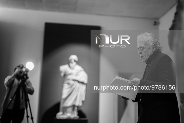 ROME, ITALY - MARCH 21:: (EDITORS NOTE: Image has been converted to black and white.)Director Abel Ferrara attends the ''Abel Ferrara reads...