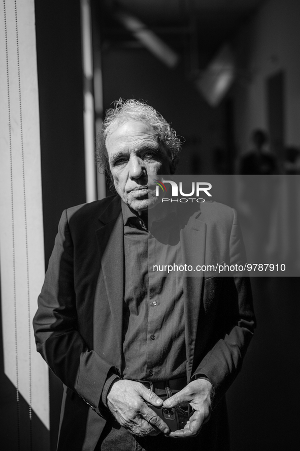 ROME, ITALY - MARCH 21: : (EDITORS NOTE: Image has been converted to black and white.)Director Abel Ferrara attends the ''Abel Ferrara reads...