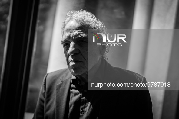 ROME, ITALY - MARCH 21: : (EDITORS NOTE: Image has been converted to black and white.)Director Abel Ferrara attends the ''Abel Ferrara reads...