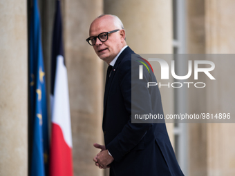 President of the centre-right Horizon group, Eduard Philippe, former Prime Minister, entering the Elysee, in Paris, on March 27, 2023. (