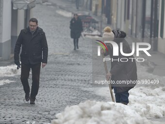 Daily life in winter time in Zagreb, Croatia, on January 9, 2016. (