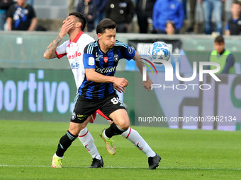 Olimpiu Morutan (Pisa) in action during the Italian soccer Serie B match AC Pisa vs SSC Bari on April 23, 2023 at the Arena Garibaldi in Pis...
