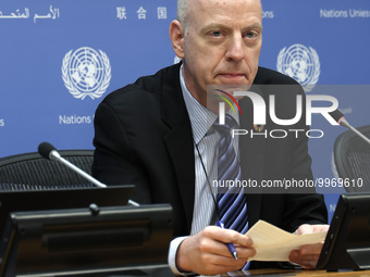 John Wilmoth, Director, Population Division, UN Department of Economic and Social Affairs (DESA) holds a press conference about India overta...