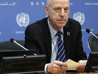 John Wilmoth, Director, Population Division, UN Department of Economic and Social Affairs (DESA) holds a press conference about India overta...