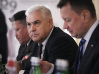 Minister of Defence of Romania Angel Tilvar is seen at the Bucharest Nine group meeting in Warsaw, Poland on 26 April, 2023. The Bucharest N...