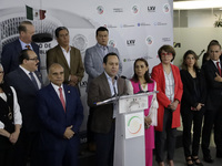 April 27, 2023, Mexico City, Mexico: Citizen movement party coordinator Clemente Castaneda at the press conference at the Senate in Mexico C...