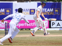 Harry Tector of Ireland during the fifth and final day of the second Test match between Sri Lanka and Ireland at the Galle International Cri...