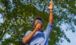 Medical students chant anti-government slogans during a protest in Colombo, Sri Lanka, on...