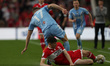 Viktor Gyokeres of Coventry City battles with Paddy McNair of Middlesbrough during the Sky...