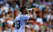 Tchouameni of Real Madrid CF pours water on his face during the LaLiga Santander match bet...