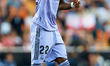 Rudiger of Real Madrid CF reacts during the LaLiga Santander match between Valencia CF and...