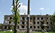 ZAPORIZHZHIA REGION, UKRAINE - MAY 18, 2023 - A three-storey residential building damaged...