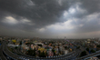

Black clouds are hovering in the sky before heavy rain in Kolkata, India, on May 23, 202...