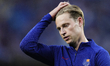 Frenkie de Jong central midfield of Barcelona and Netherlands during the warm-up before th...