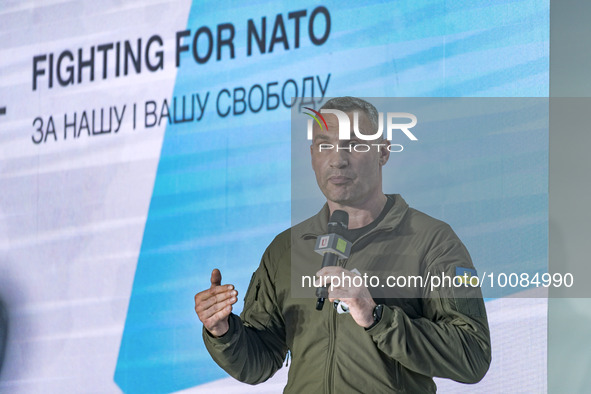 Vitali Klitschko, Mayor of Kyiv, talks in the 15th Kyiv Secrity Fotum. The forum is a platform for high-level discussion about national secu...