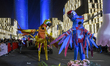Characters and artists on parade at Darb Lusail Flower Festival at Lusail Boulevard in Lus...