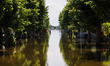 A general view of houses, roads and cars submerged and the flood damage in Emilia Romagna...