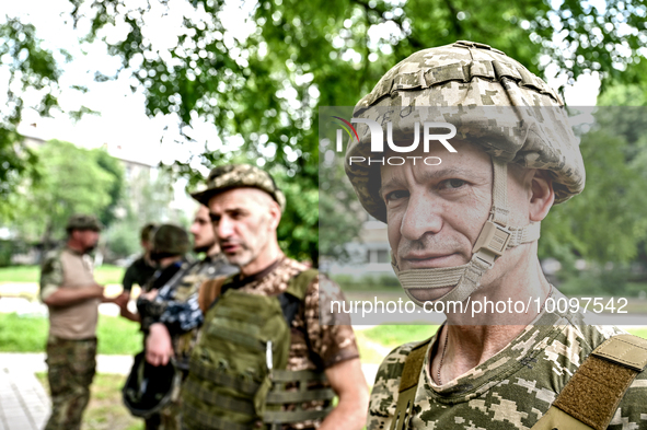 ZAPORIZHZHIA REGION, UKRAINE - MAY 28, 2023 - A serviceman of the 128th Mountain Assault Brigade is pictured in Zaporizhzhia Region, southea...