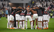AC Milan celebrates after the Serie A Football match between Juventus FC and AC Milan at A...