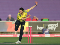 Nathan Sowter of Durham in bowling action during the Vitality T20 Blast match between Durham and Notts Outlaws at the Seat Unique Riverside,...