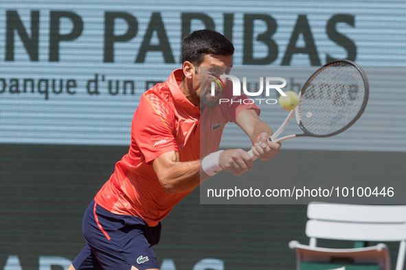 Novak Djokovic during Roland Garros 2023 in Paris, France on May 29,  2023. 